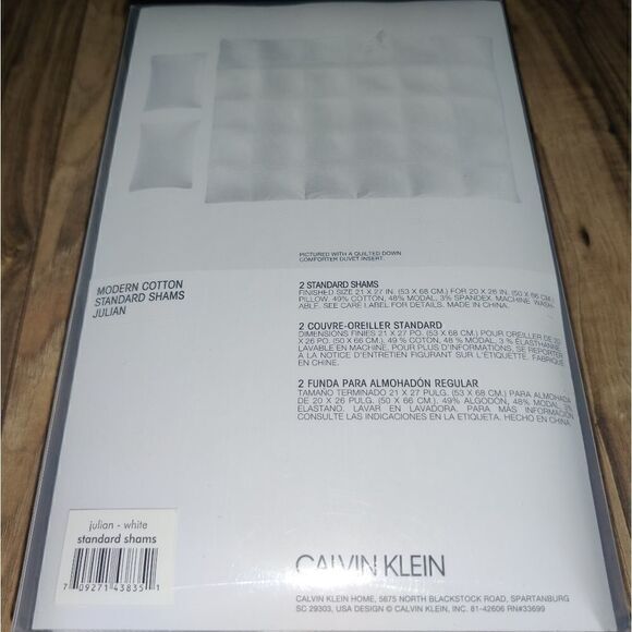 NWT Calvin Klein Home Modern Cotton Julian Standar - Picture 6 of 7